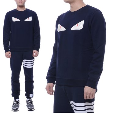 펜디 17FW 남성 몬스터 스터드 맨투맨 티셔츠 (FY0829_SV4_F0CRH_17F)
