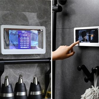  욕실폰홀더 홈 벽 방수 휴대 전화 터치 스크린 샤워 (WC5D82E)