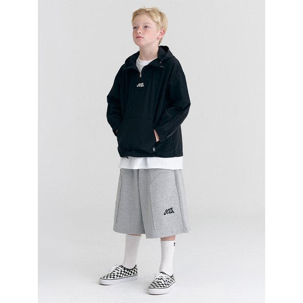 [SET] F18 미니로고 아노락 데일리 버뮤다 셋업 (블랙/그레이)