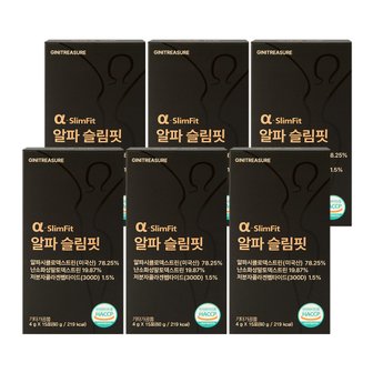 지니트레저 알파슬림핏 4gx15포 6박스 알파CD 알파시클로덱스트린 제로파우더