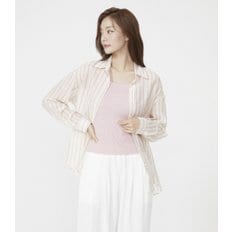 [SET]골지니트 탑+스트라이프 셔츠 블라우스 (PR2WB701)