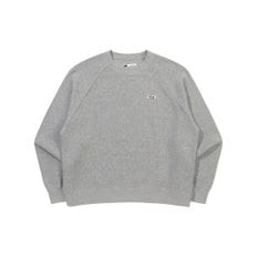 [공식]에센셜 라글란 니트 맨투맨 우먼 MELANGE GREY