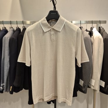 본 라이트베이지 COOLEVER 베이직 카라 니트 BN3MSW851LB