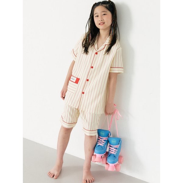 26 Summer Silk Fit Sollin S Kids  Short-Sleeved Pajamas Set