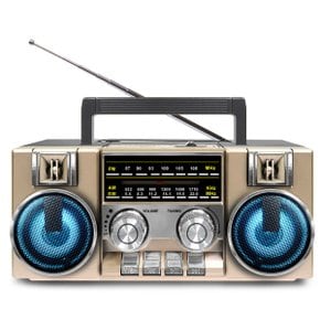 레트로 아날로그 FM 블루투스 라디오 CRF-55B 골드 클래식디자인
