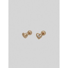 14k mini heart piercing (2type)