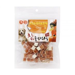 펫더맨 참좋은간식 치킨 연어 호박 큐브 100g