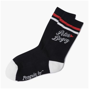 먼싱웨어 다크네이비 여성 피터보기 레터링 크루 삭스 MQ122PSO31(DNVY)