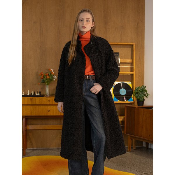 DD_Black warm fleece coat