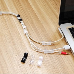 케이블 선정리 클립 20p/홀더 타이 USB선 전선 고정