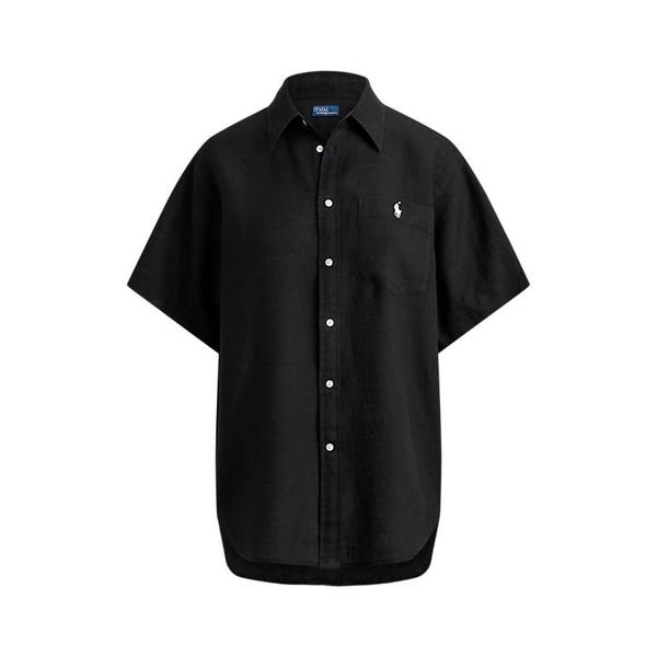 여성 오버사이즈핏 리넨 숏 슬리브 셔츠(WMPOSHTNDO21188001)