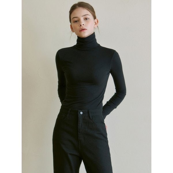 NAPPING TURTLENECK TOP_BLACK