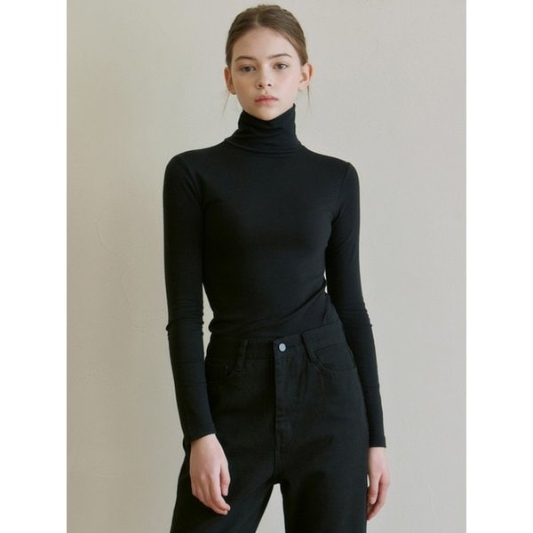 NAPPING TURTLENECK TOP_BLACK