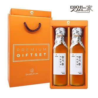  50년전통 대현상회 저온압착 참기름 180ml 2병 선물세트 (선물케이스포장)