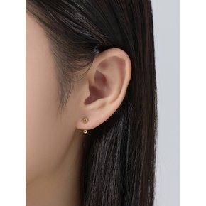 투웨이 더블 볼 포인트 귀걸이