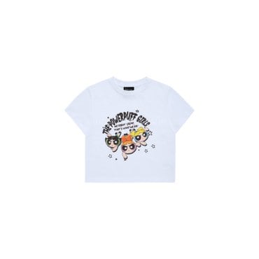 아크메드라비 The Powerpuff Girls x acmedelavie crayon crop t-shirts WHITE PPG크레용 크롭 SSCYPG-WHT