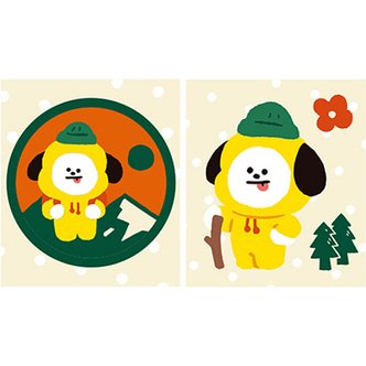 하비스 DIY 보석십자수 BTS 굿즈 데코 스티커 BT21 그린 치미 9.5x11