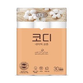 코디 네이처코튼 3겹 35m x 30롤 천연펄프