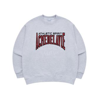 아크메드라비 VARSITY LOGO EMBOSSING NEEDLEWORK SWEATSHIRT MELANGE 바시티로고맨투맨 멜란지 SWVLEN-MEL