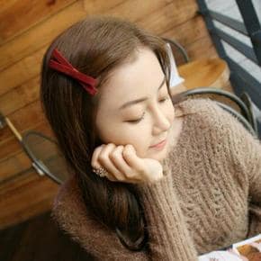 크로스 리본 모양 헤어 악세 포인트 여성 집게핀 (S13274740)