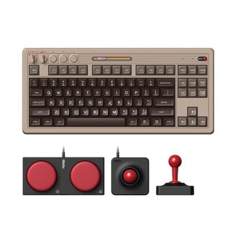  8BitDo Retro87 C64 무선 레트로 기계식 게이밍 키보드 알루미늄 정위판 슈퍼스틱포함