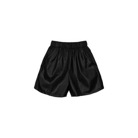 핑크파인애플 SYNTHETIC LEATHER SHORTS_BLACK