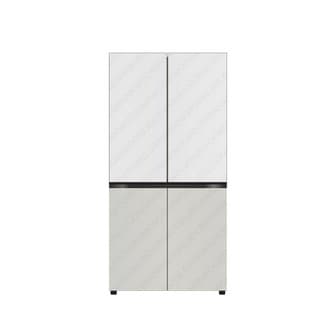 LG [K]LG전자 디오스 오브제컬렉션 베이직 870L T873MWG012 상단 화이트/하단 그레이