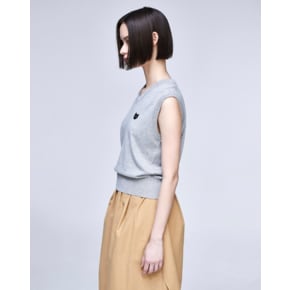 [파주점] [송지오우먼]지제로 팬서 브이넥 니트 베스트 라이트 그레이 WH3KT806LG