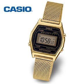 [정품] CASIO 카시오 LA690WEMY-1D 여성 메쉬 메탈 전자시계