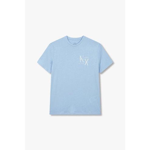 ARMANI EXCHANGE 남성 미니 로고 슬림 티셔츠( A414130103 라이트 블루)