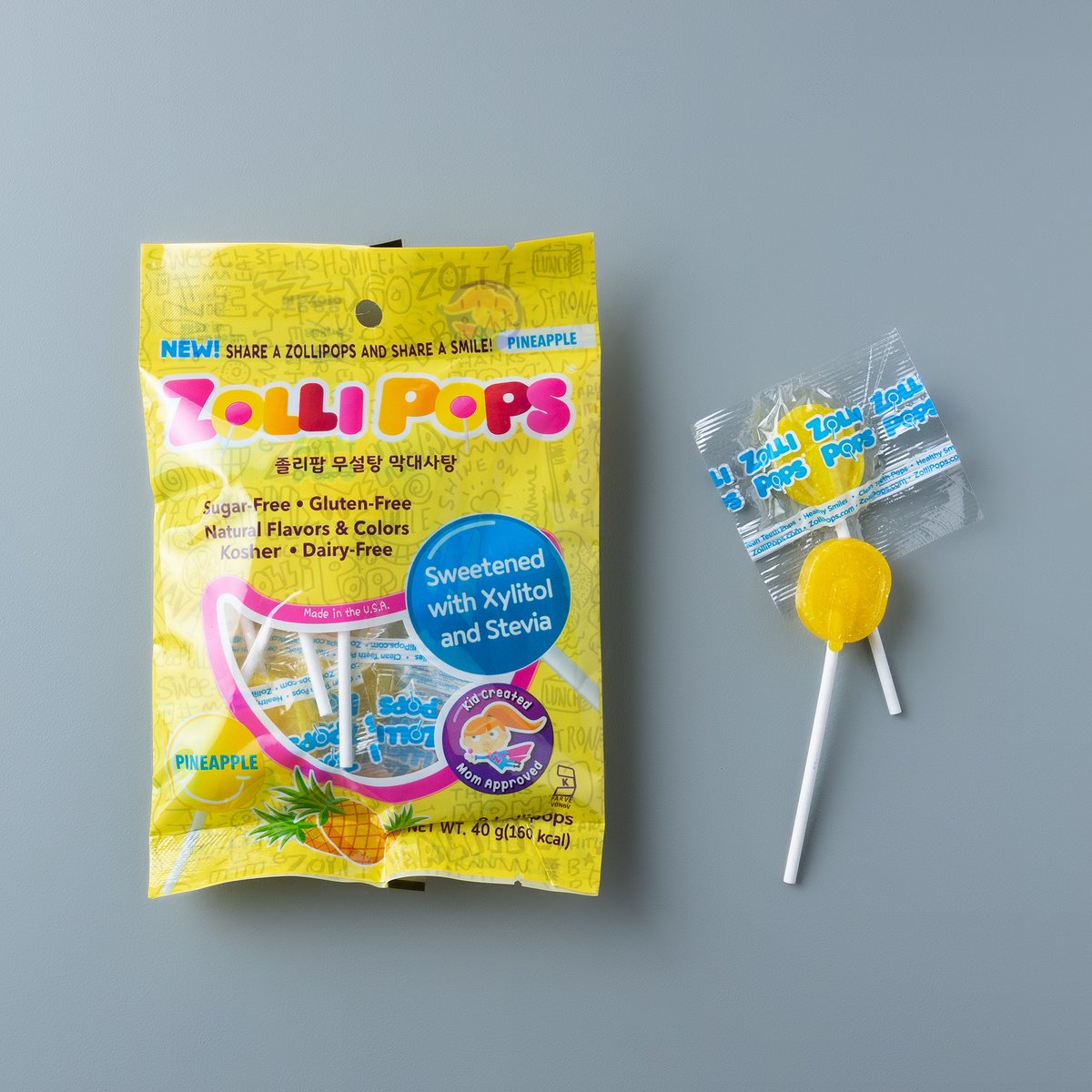 졸리팝 무설탕 파인애플 막대사탕 40g - SSG.COM