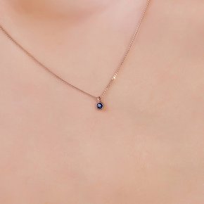 18K  로시니 9월 탄생석 사파이어 목걸이