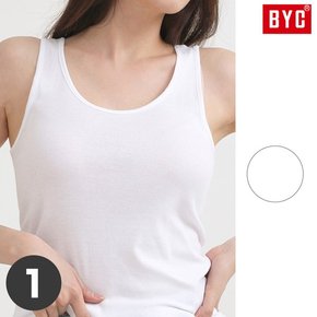 여성런닝 면100 순면 민소매 백색 흰색 조끼 나시 1매 편한