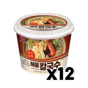 본고장 유부듬뿍 해물칼국수 즉석용기면 170g x 12개