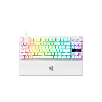 RAZER 레이저코리아 헌츠맨 V3 프로 TKL White US 키보드 래피드 트리거 2세대 아날로그 텐키리스