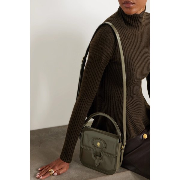 베켓 플랫 미니 글로스드 가죽 토트백 46376663162837444