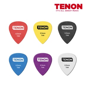 TENON 카본 통기타 일렉기타 우쿨렐레 기타 피크 0.5mm 스탠다드 물방울