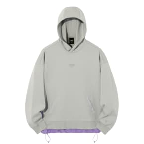 (유니)SIDE WOVEN MIX HOODIE (GREY) [LSRSCTH105M]