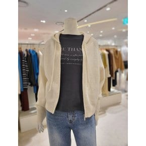 크롭 니트 후드 집업 가디건 KSA5HY38