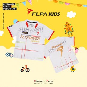 플파 아동 키즈 티셔츠 배드민턴 상의 반팔티 라줏 화이트 KIDS-RAJUT-WH 배드민턴복