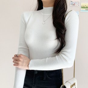 제이지컴퍼니 여성 베이직 골지 반목 폴라티 부드럽고 편안해
