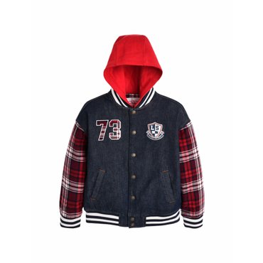 리바이스키즈 V251JK174P, V251JK374P - 체크데님후드보머자켓