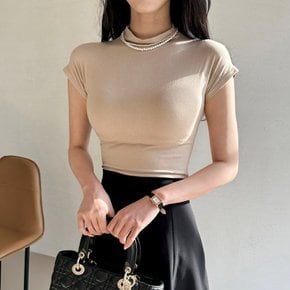 슬림핏 반하이 캡소매 티셔츠_M2501TS005A