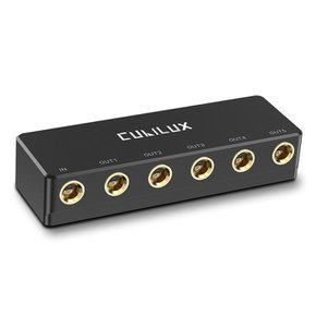 Cubilux 6.35mm 6.35mm 14 오디오 5분배기, 1입력 5출력 이어폰 스플리터, 5웨이 음악 분배기,