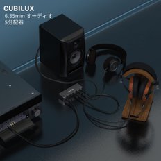 Cubilux 6.35mm 6.35mm 14 오디오 5분배기, 1입력 5출력 이어폰 스플리터, 5웨이 음악 분배기,