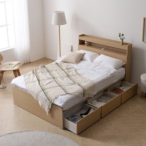 보루네오 마르체 리움 통서랍 더블 수납 침대+본넬매트리스 세트 BKC795C