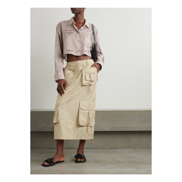 프린트 코튼 크롭 셔츠 1647597332489261