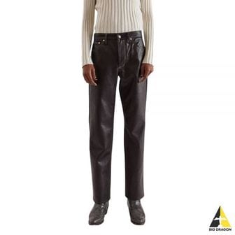 SEFR LONDRE TROUSER - COFFEE BROWN (페이크 레더 팬츠)