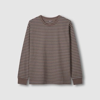 JAJU 여 멀티 스트라이프 긴팔 티셔츠 J1161010440BS