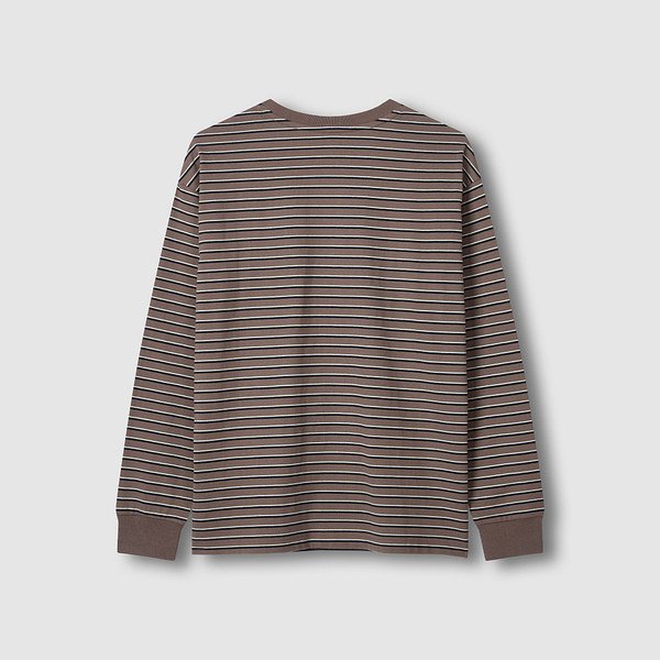 여 멀티 스트라이프 긴팔 티셔츠 J1161010440BS